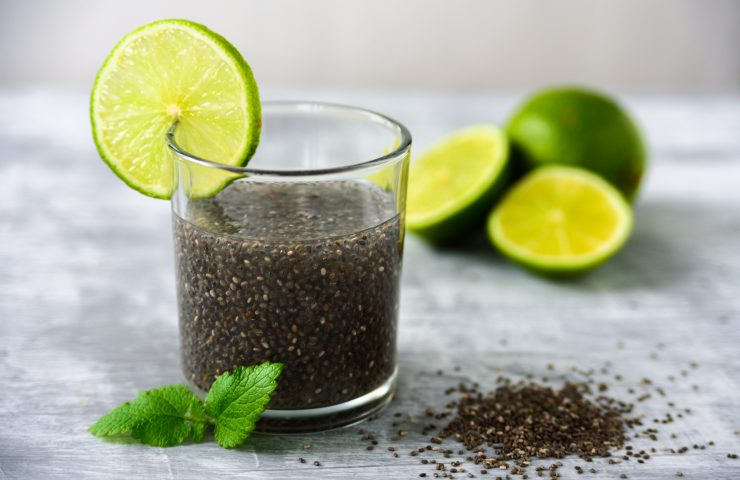 Chia seed and lime water