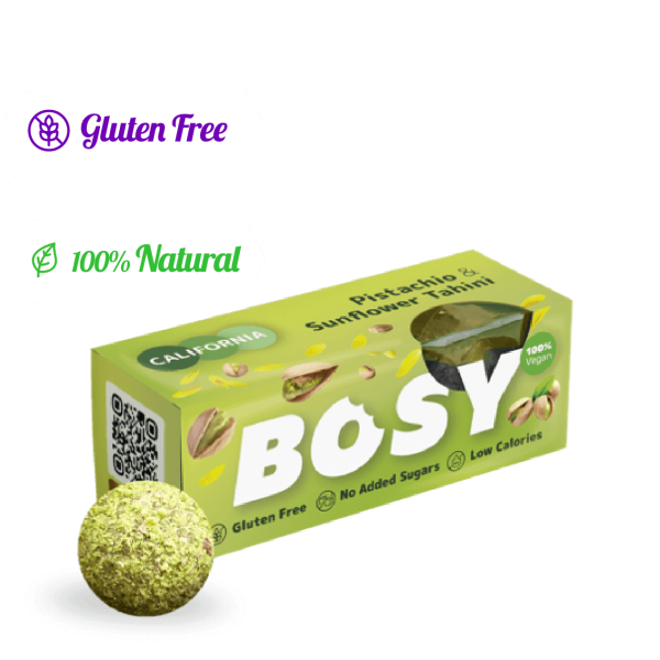 Веган бонбони BOSY CALIFORNIA – Pistachio and Sunflower Tahini