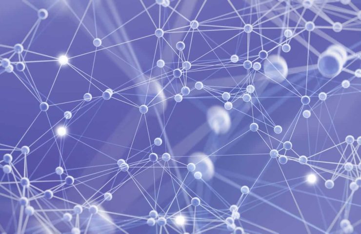 Molecular structure, abstract science background. 3d illustration