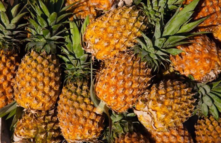 Pineapples at the street market, Vietnam