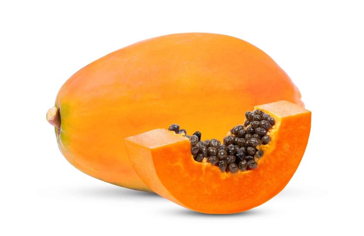 papaya isolated