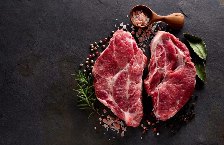 Pork meat with herbs and spices