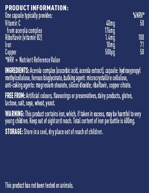 Higher Nature Gentle Iron Complex / 60 Caps